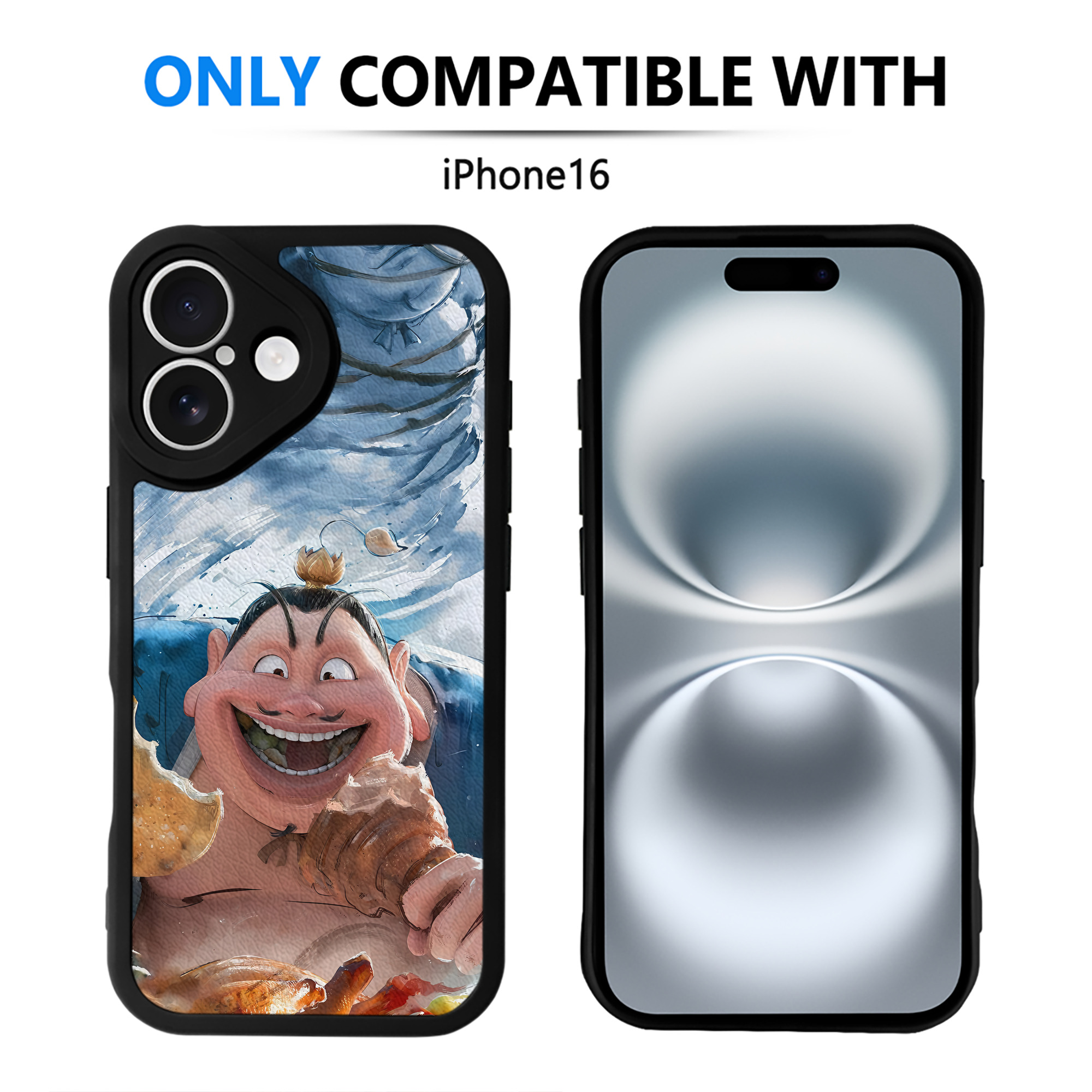 （画像用） Ne Zha 2 ナタ 魔童の大暴れ 【iPhone 16シリーズ対応】シリコンスマホケース（レザー調） 材質：シリコン